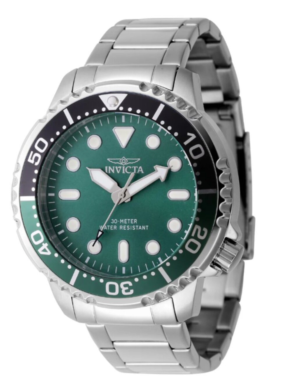 Invicta Pro Diver Men's Green Dial Steel 48mm Quartz Watch